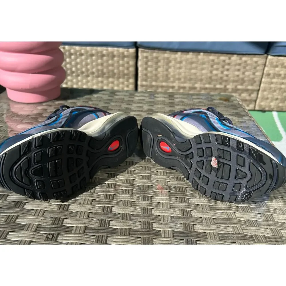 Nike Air Max Deluxe “Thunder Blue / Laser Fuchsia” Sneakers Women 5 / Kids 3.5Y - Picture 9 of 9